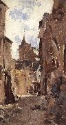 Nicolae Grigorescu Street in Vitre china oil painting reproduction